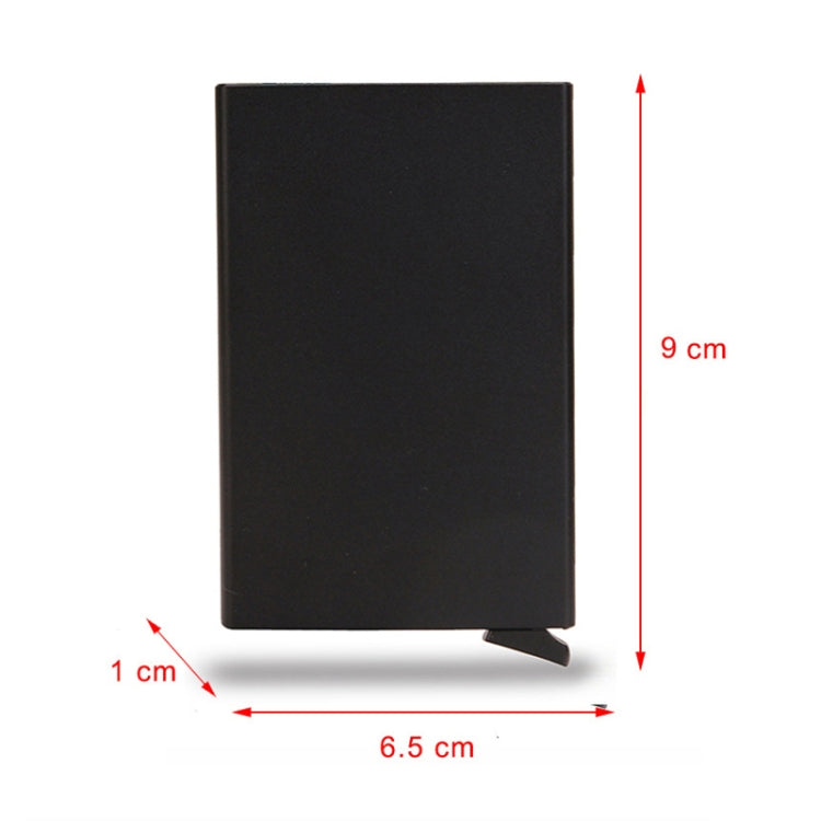 RFID Short Metal Card Case Credit Card Holder Wallet(Black)