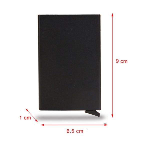 RFID Short Metal Card Case Credit Card Holder Wallet(Light Grey)
