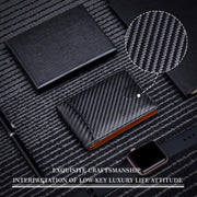 RFID Anti-Theft Brush Leather Multi Card Pocket Coin Wallet Credit Card Case(Flat Pattern+Black Inside)