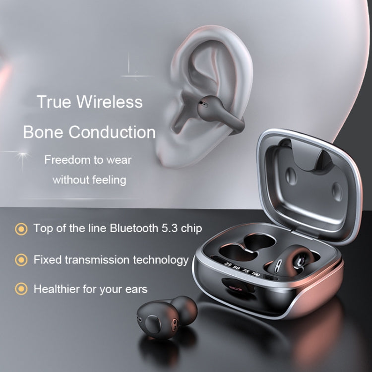 JX80 TWS Wireless Bone Conduction Clip-On Ear Noise Reduction Bluetooth Headset(Purple)