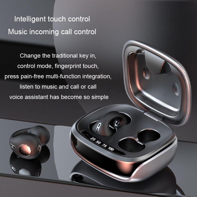 JX80 TWS Wireless Bone Conduction Clip-On Ear Noise Reduction Bluetooth Headset(Purple)