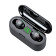 F9-2 LED Digital Display Wireless In-Ear Noise Reduction Long Life Bluetooth Headset(Black) - Bluetooth Earphone by PMC TechLife | Online Shopping South Africa | PMC TechLife
