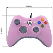 For XBOX 360 Console And PC USB Dual Vibration Wired Gamepad(Blue)