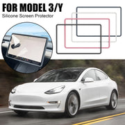 For Tesla Model3/Y Screen Bumper Protective Cover Silicone Frame(Pink)