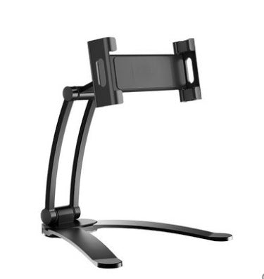 2 In 1 Aluminum Alloy Tablet PC Holder Wall Mount Mobile Phone Holder(Black)