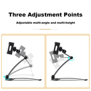 2 In 1 Aluminum Alloy Tablet PC Holder Wall Mount Mobile Phone Holder(Silver)
