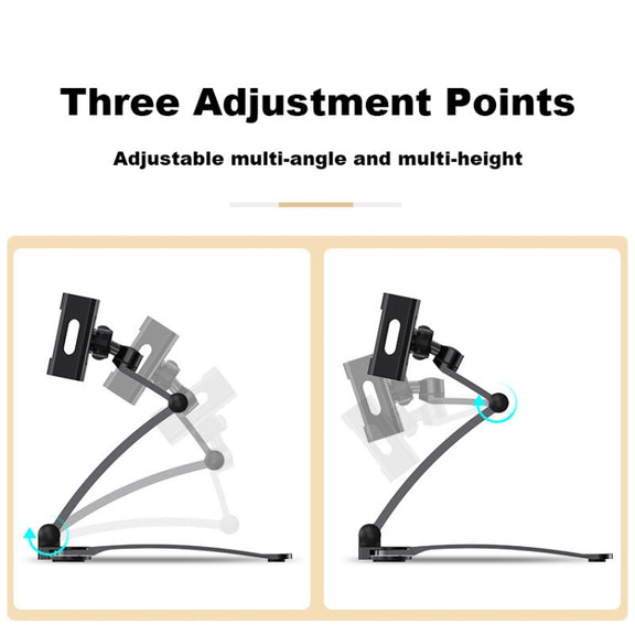 2 In 1 Aluminum Alloy Tablet PC Holder Wall Mount Mobile Phone Holder(Silver)