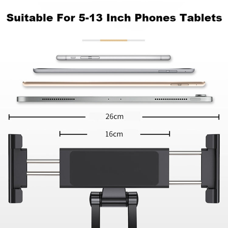 2 In 1 Aluminum Alloy Tablet PC Holder Wall Mount Mobile Phone Holder(Silver)
