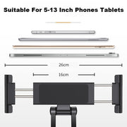 2 In 1 Aluminum Alloy Tablet PC Holder Wall Mount Mobile Phone Holder(Silver)