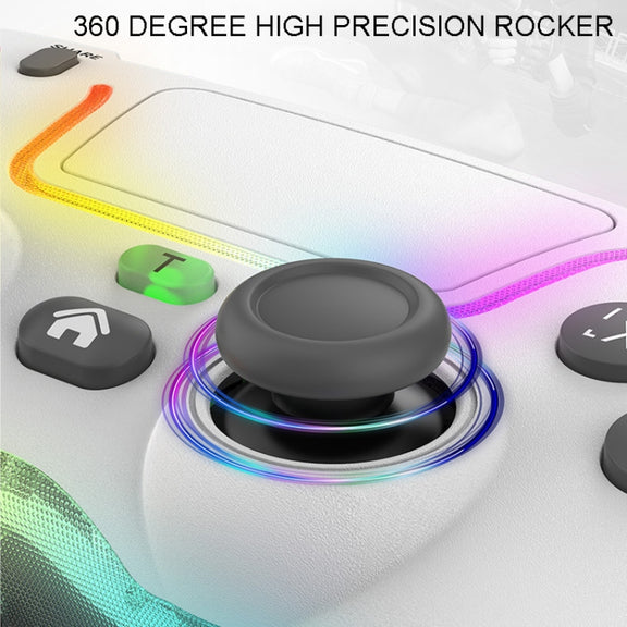 For PS4 Dazzle Color Light Wireless Bluetooth Grip(Black)