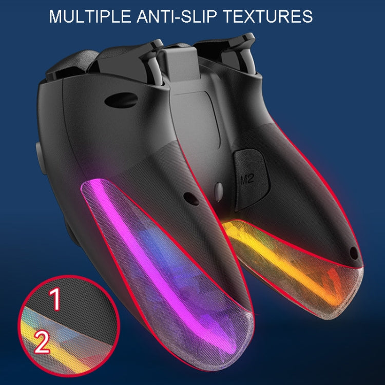 For PS4 Dazzle Color Light Wireless Bluetooth Grip(White)