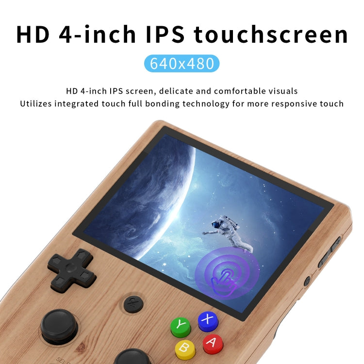 ANBERNIC RG405V 4+256G 10000 Games Handheld Game Console 4-Inch IPS Screen Android 12 System T618 64-Bit Game Player(Wood Grain)