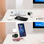 For IPhone / AirPods / Apple Watch Series AhaStyle 3 In 1 Aluminum Alloy Stand(Silver)