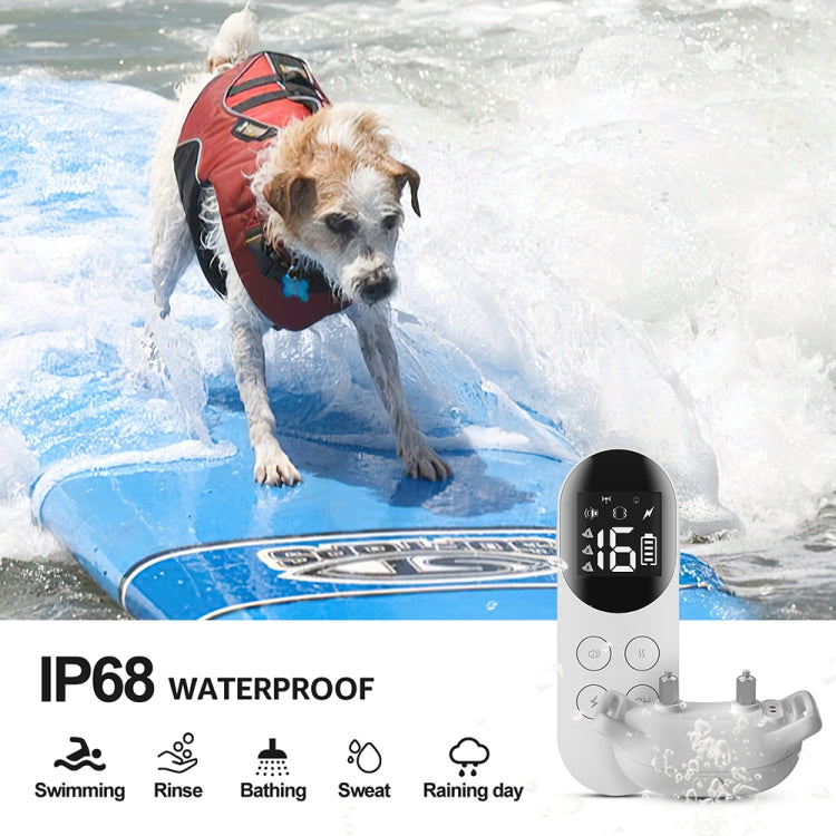 Smart Water-resistant Shock Collar For Pets Remote Control Dog Training Device, Size: For-Two-Dog(Black)