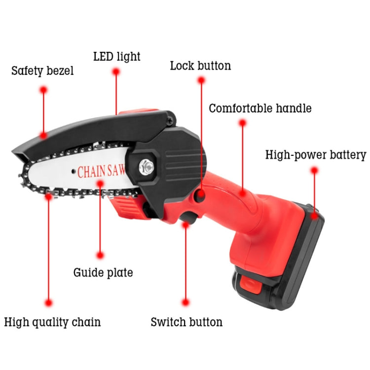 HILDA Rechargeable Cordless Mini Electrical Chain Saw Logging Tools(Black)