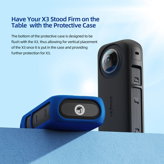 For Insta360 X3 AMagisn Body Silicone Protective Cover, Style: Body Case (black)