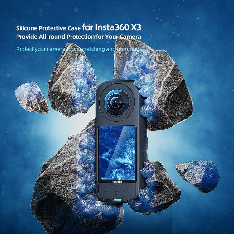 For Insta360 X3 AMagisn Body Silicone Protective Cover, Style: Body Case (black)