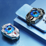 X20 Semiconductor Mobile Phone Radiator LED Light Mini Phone Cooling Fan, Color: Frosted White