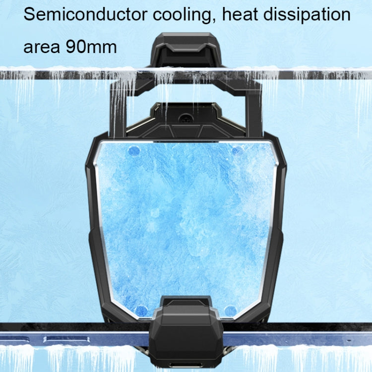 X20 Semiconductor Mobile Phone Radiator LED Light Mini Phone Cooling Fan, Color: Frosted White