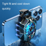X20 Semiconductor Mobile Phone Radiator LED Light Mini Phone Cooling Fan, Color: Frosted White