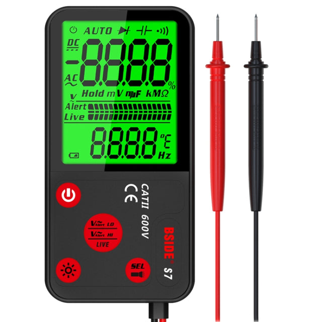 BSIDE ADMS7 Smart Thin Digital Multimeter Counts DC AC Voltmeter, Model: Standard Charging Model