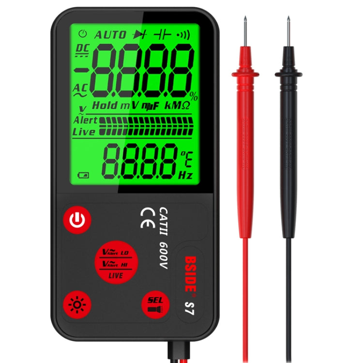 BSIDE ADMS7 Smart Thin Digital Multimeter Counts DC AC Voltmeter, Model: Charging Model With Tool Package