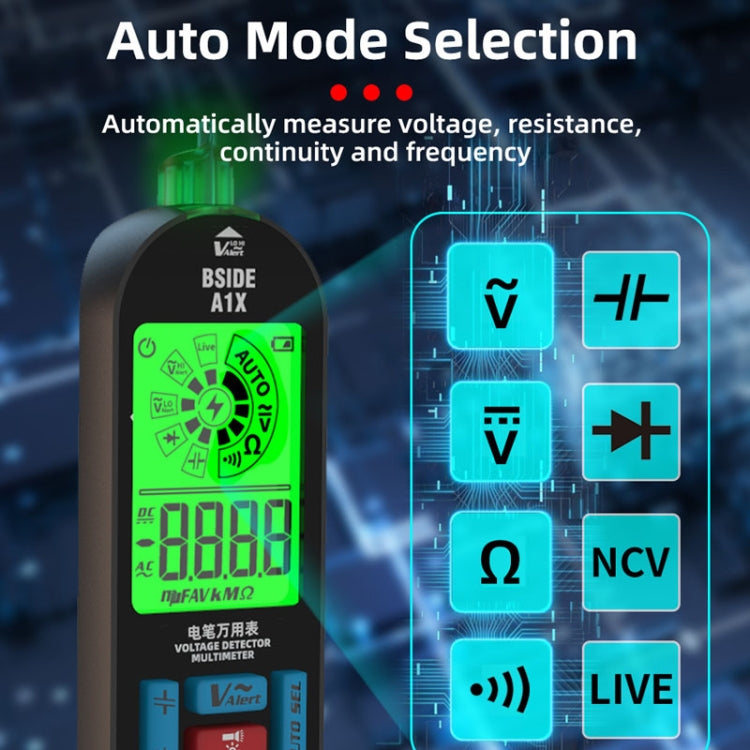 BSIDE A1X Charging Model Mini Digital Electric Pen Intelligent Automatic Merit Multimeter, Specification: With Tool Pack