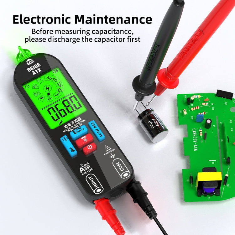 BSIDE A1X Charging Model Mini Digital Electric Pen Intelligent Automatic Merit Multimeter, Specification: Standard