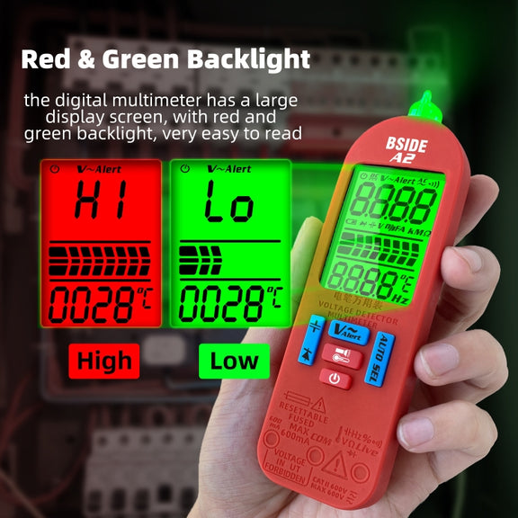 BSIDE A2 Charging Model Mini Digital Auto-Ranging Pencil Multimeter, Specification: Standard