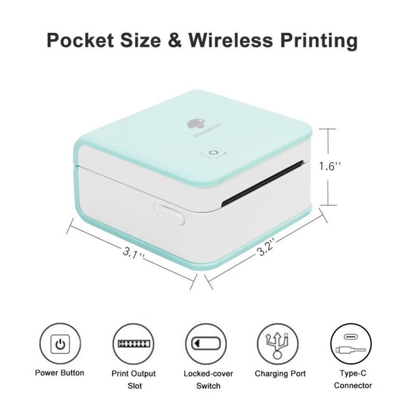 Phomemo M02 PRO Pocket Mini Small Portable Bluetooth Wrong Thermal Tag Printer(White)