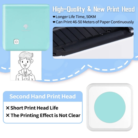 Phomemo M02 PRO Pocket Mini Small Portable Bluetooth Wrong Thermal Tag Printer(White)