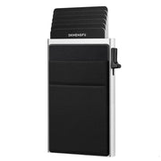 Slim Metal Wallet Pop Up Credit Card Holder RFID Blocking Men Business Card Clip(Silver)