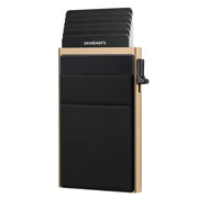 Slim Metal Wallet Pop Up Credit Card Holder RFID Blocking Men Business Card Clip(Gold)