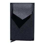 Pop Up Metal Card Holder with Lycra Cloth RFID Aluminum Alloy Credit Card Box(Gold)