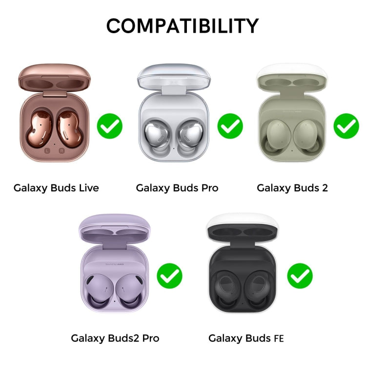 AhaStyle JY10 Bluetooth Earphone Silicone Common Protective Cover For Samsung Galaxy Buds 2 / Pro / Live / 2 Pro / FE(Grey)
