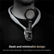 TELESIN Silicone Neck Mount Magnetic Selfie Stick Phone Neck Holder(Gray)