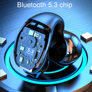 Clip-On Single Ear Bluetooth Earphone Wireless Earphone For Sports And Gaming, Packing: Box(Light Skin)