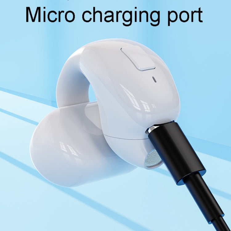 Clip-On Single Ear Bluetooth Earphone Wireless Earphone For Sports And Gaming, Packing: Box(Light Skin)