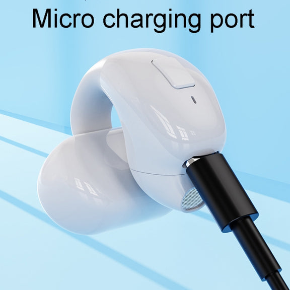 Clip-On Single Ear Bluetooth Earphone Wireless Earphone For Sports And Gaming, Packing: Box(Light Skin)