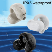 Clip-On Single Ear Bluetooth Earphone Wireless Earphone For Sports And Gaming, Packing: Box(Light Skin)