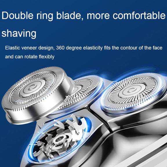 Mini Magnetic Head Shaver Smart LED Display Electric Shaver, Color: Orange