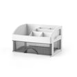 Desktop Drawer Organizer Multi-Layer Cosmetic Jewelry Box Stationery Multi-Functional Organizer, Style: 2 Layer Black Drawer (White) - free shipping - PMC TechLife - Order now!
