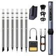 FNIRSI 14pcs/ Set Mini Soldering Station Digital Display Constant Temperature Smart Soldering Iron, Color: Blue 6 Head With Power Supply - free shipping - PMC TechLife - Order now!