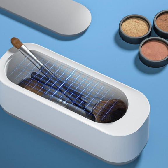 Multifunctional Ultrasonic Cleaner Jewelry Glasses Lenses Cleaning Machine, Spec: Dry Battery Powered Gray