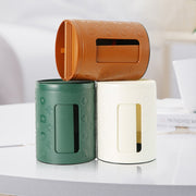 Multifunctional Desktop Tissue Box Remote Control Storage Box Organizer(Dark Green)
