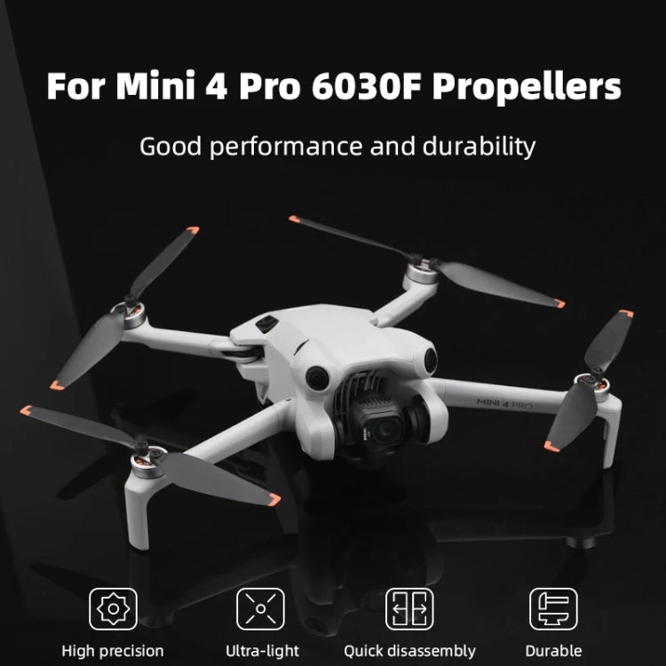 For DJI Mini 4 Pro 4pairs  Drone Propeller Blades 6030F Props Replacement Parts