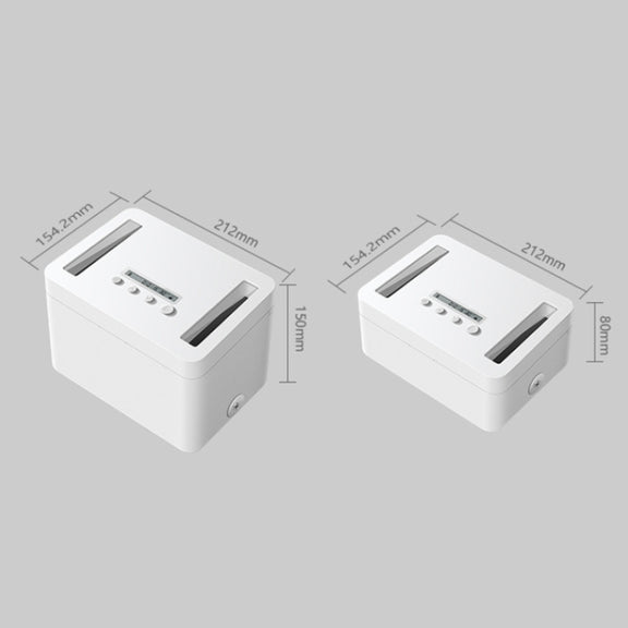 Vaydeer Metal Timed Self-Control Phone Lock Box With Child Lock And LED Display, Spec: Small White