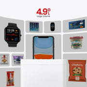 Vaydeer Metal Timed Self-Control Phone Lock Box With Child Lock And LED Display, Spec: Small White