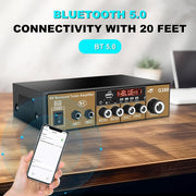 Car High-power Bluetooth Plug-in Card Digital Smart Amplifier(US Plug)