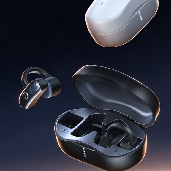 REMAX OpenBuds P2 Clip-On Bone Conduction Bluetooth Earphone Sports Music Wireless Earphone(Black)